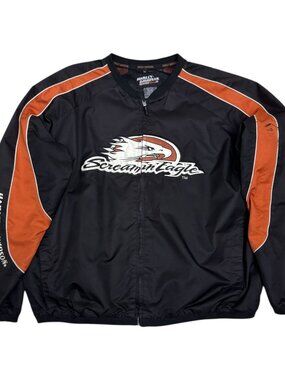 HARLEY DAVIDSON Y2K Screaming Eagle Motorcycle Biker Bomber Light Jacket Mens XL